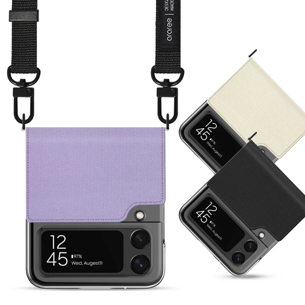 Araree Canvas Diary Case For Z FliP 4 - Purple - Tashqila Araree Canvas Diary Case For Z FliP 4 - Purple - Tashqila